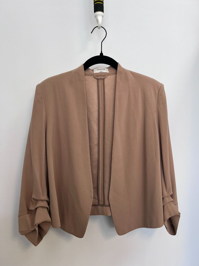 tan beige Babaton midi jacket, 6
