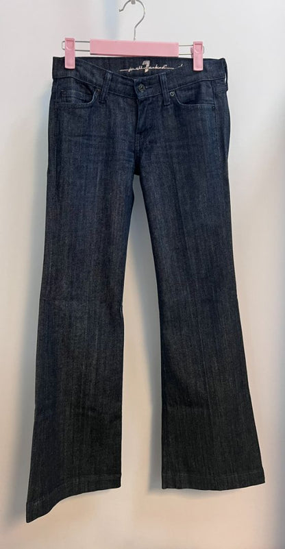 dark navy 7 for all mankind ` flared jeans, 24