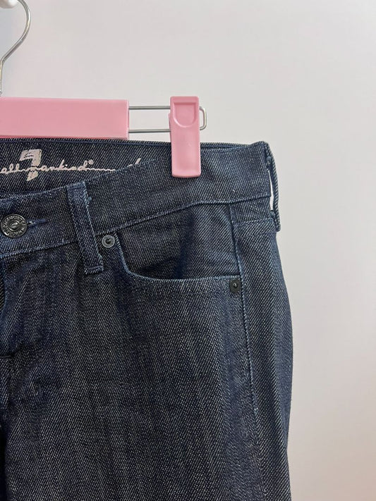 dark navy 7 for all mankind ` flared jeans, 24