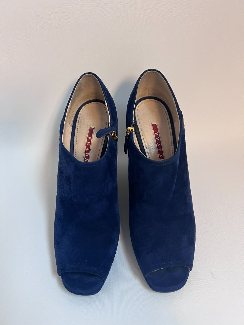 blue Prada wedge heels, 40 EU