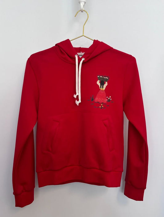 red COMME des GARCONS kids hoodie, L