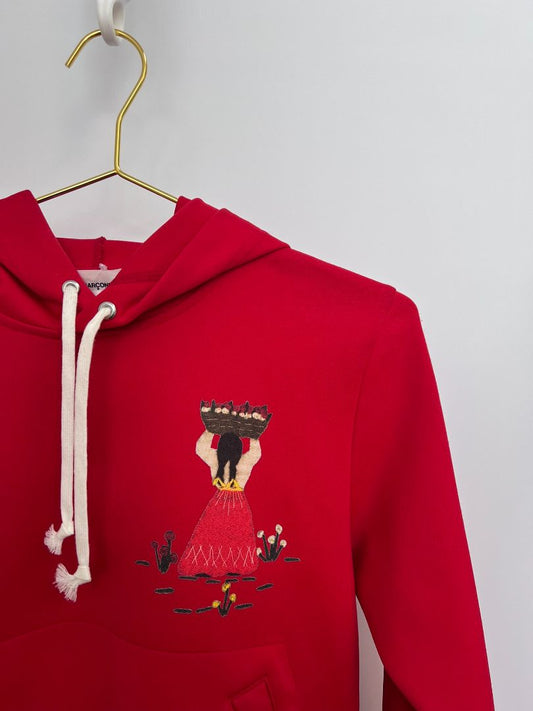 red COMME des GARCONS kids hoodie, L