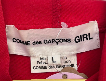 red COMME des GARCONS kids hoodie, L