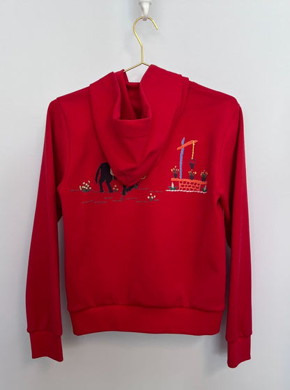red COMME des GARCONS kids hoodie, L