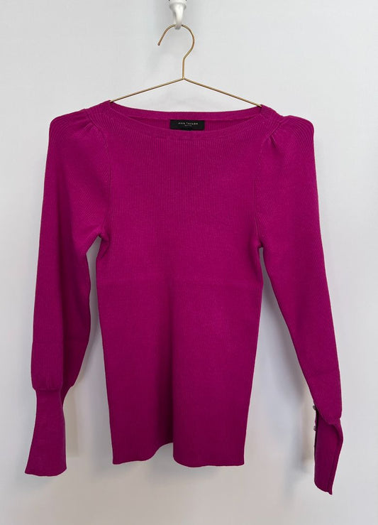 fuschia Ann Taylor balloon sleeve sweater, MP