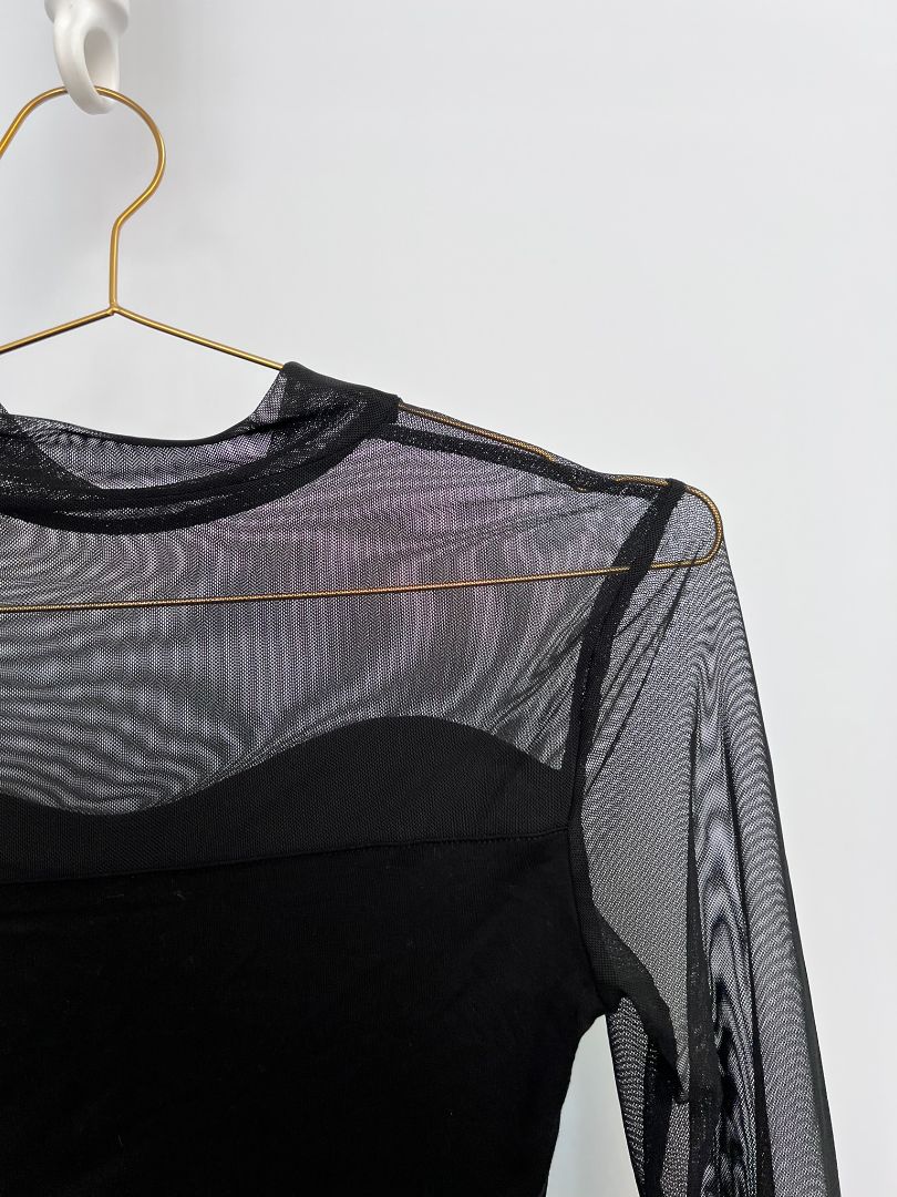 black Smartrock mesh long sleeve, S