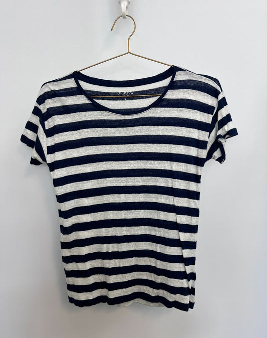 blue & white Jcrew t-shirt, S