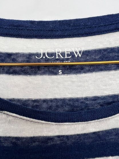 blue & white Jcrew t-shirt, S