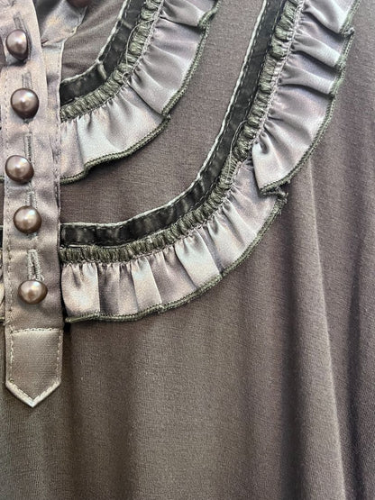 dark green Antoni + Autima buttoned long sleeve, one size