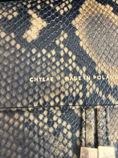snakeskin Chylak Python-Embossed Leather Crossbody Bag, Length: 9.5 in Height: 6 in Depth: 2.5 in Strap Drop (Adjustable): 18–22 in