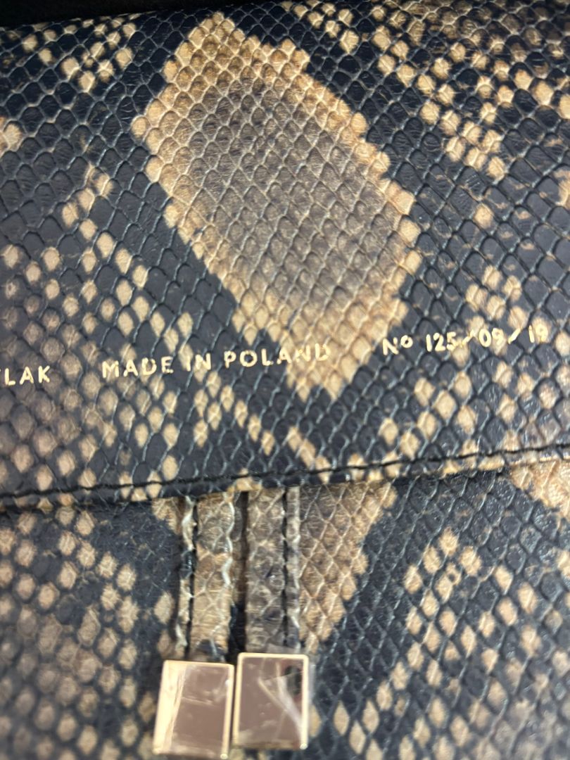 snakeskin Chylak Python-Embossed Leather Crossbody Bag, Length: 9.5 in Height: 6 in Depth: 2.5 in Strap Drop (Adjustable): 18–22 in