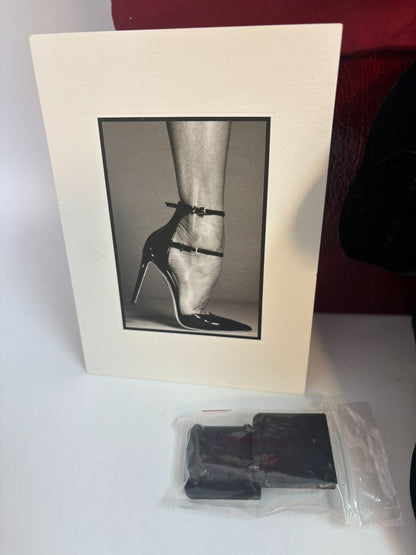 black Tamara Mellon velvet ankle boots, 36 EU Heel Height: 4.25 in (11 cm) Boot Shaft Height: 7 in Toe Shape: Pointed Footbed Length: ~10.5 in