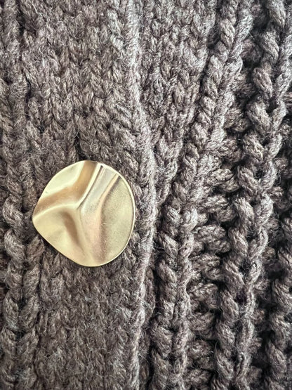 s zara button up vest, brown