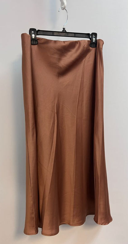 gold Renee C satin skirt, M