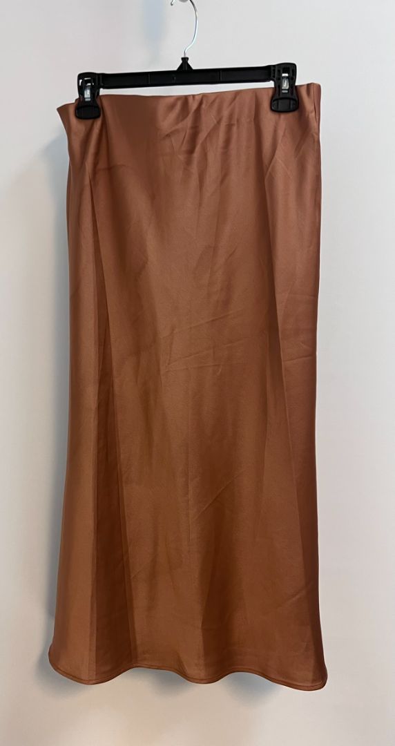 gold Renee C satin skirt, M