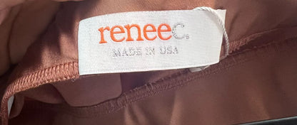 gold Renee C satin skirt, M