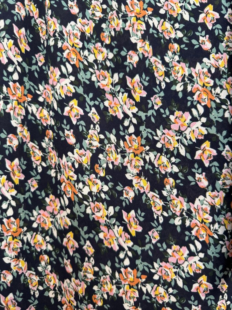 Max Studio Navy Floral Designer Dress Size -  2X
