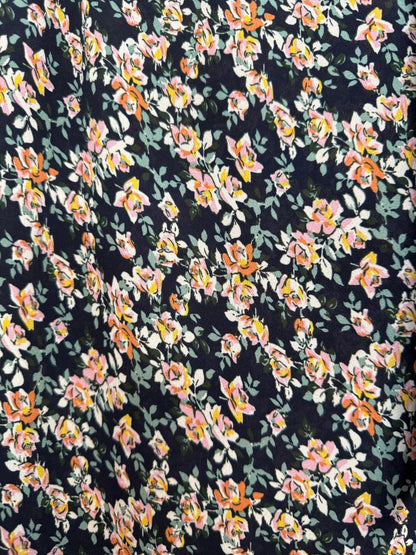 Max Studio Navy Floral Designer Dress Size -  2X