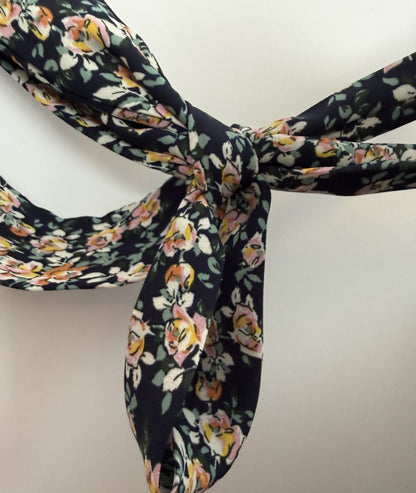 Max Studio Navy Floral Designer Dress Size -  2X