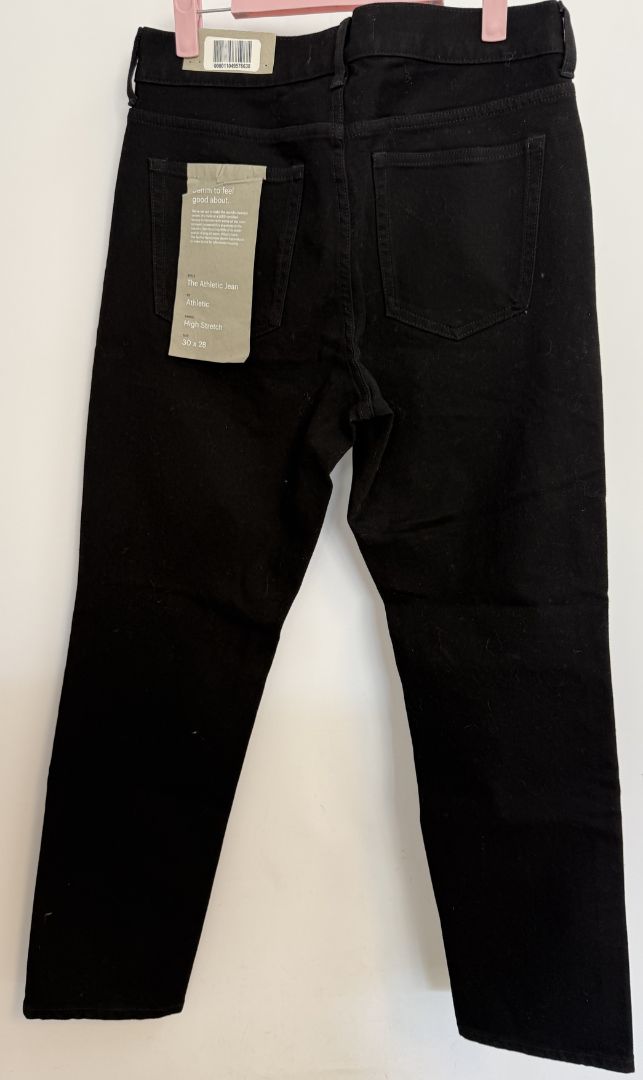 Everlane, Black High-Stretch Athletic Jeans, Size 30×28