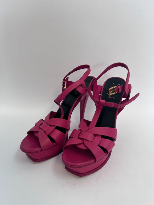 pink Yves Saint Laurent open toed heels, 39.5