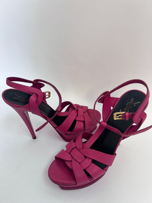 pink Yves Saint Laurent open toed heels, 39.5