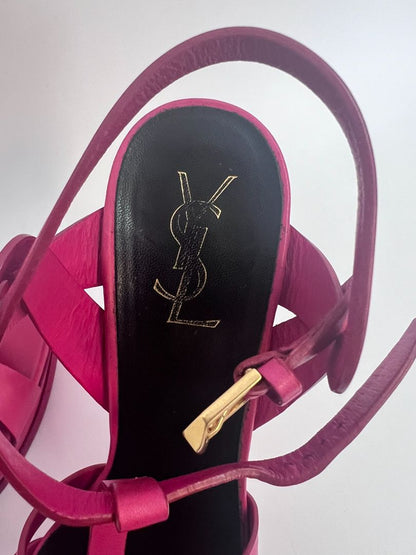 pink Yves Saint Laurent open toed heels, 39.5