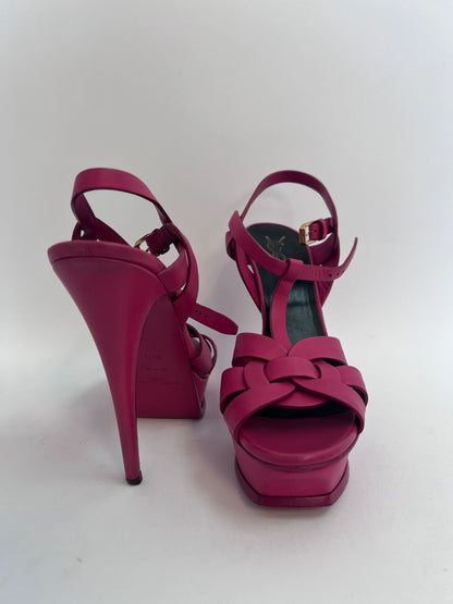 pink Yves Saint Laurent open toed heels, 39.5