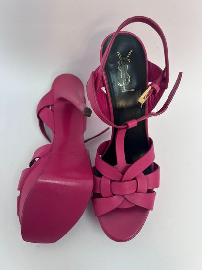 pink Yves Saint Laurent open toed heels, 39.5