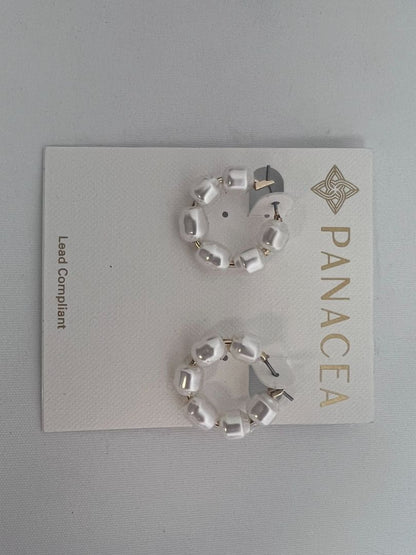 white Panacea pearl beaded earrings, NA