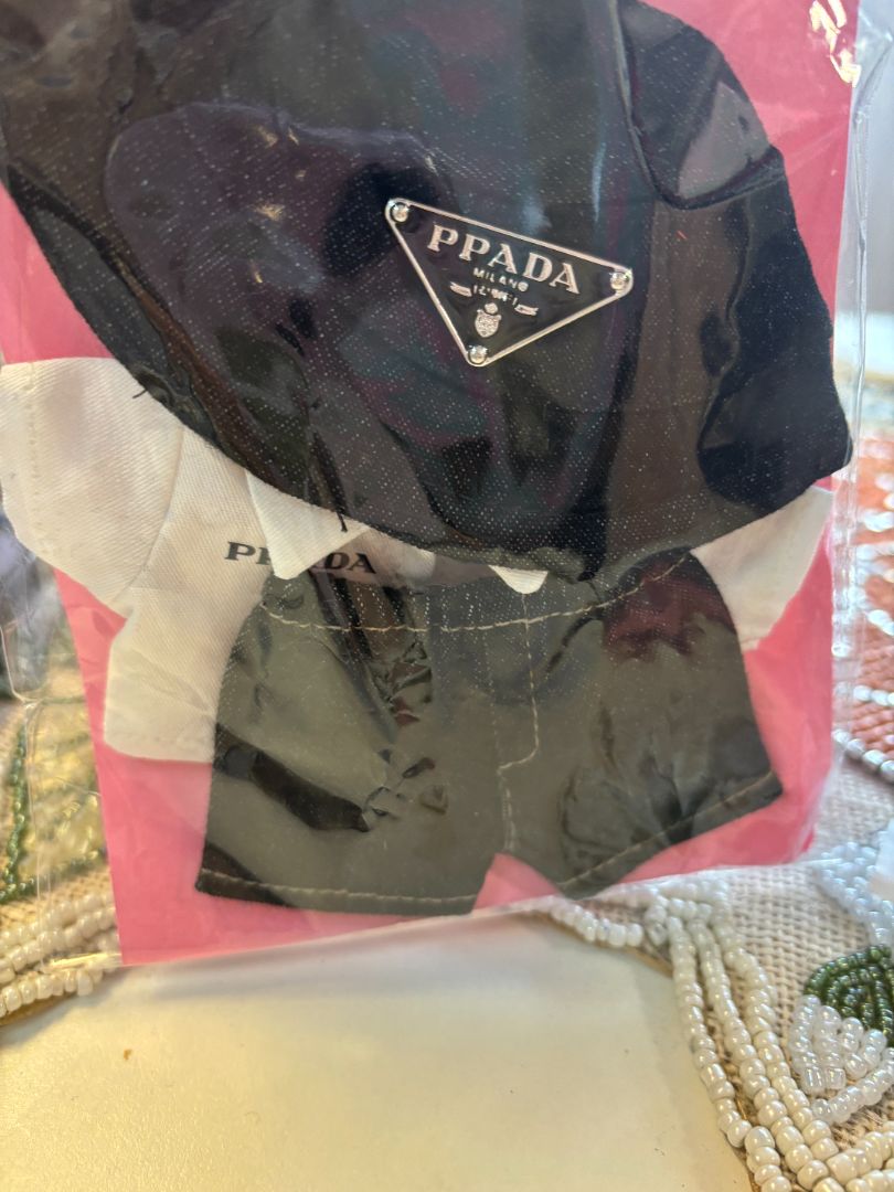 black labubu hat shirt and shorts