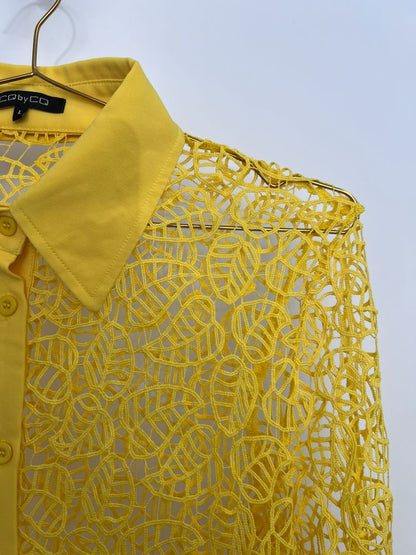 pink, yellow CQ by CQ button up, 1s, 2m, 2l