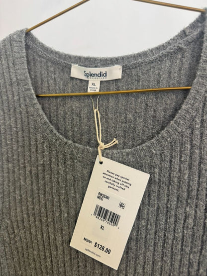 gray Splendid collection ophelia sweater tank, XL Length: 23 in Bust (flat): 18 in Waist (flat): 18 in Fit: Relaxed, slightly cropped boxy silhouette (note: measurements can be added more precisely once laid flat for listing)