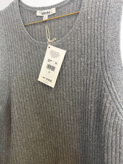 gray Splendid collection ophelia sweater tank, XL Length: 23 in Bust (flat): 18 in Waist (flat): 18 in Fit: Relaxed, slightly cropped boxy silhouette (note: measurements can be added more precisely once laid flat for listing)