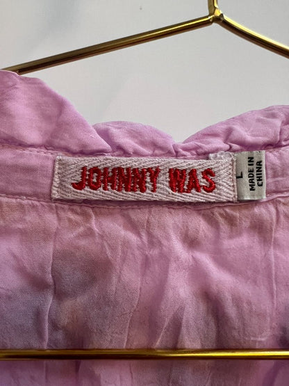 purple multi Johnny Was floral blouse, L