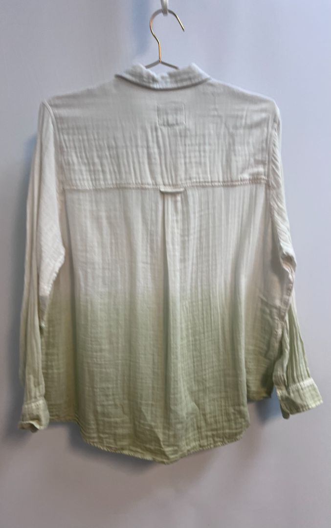 white mutli Rails button up, XL