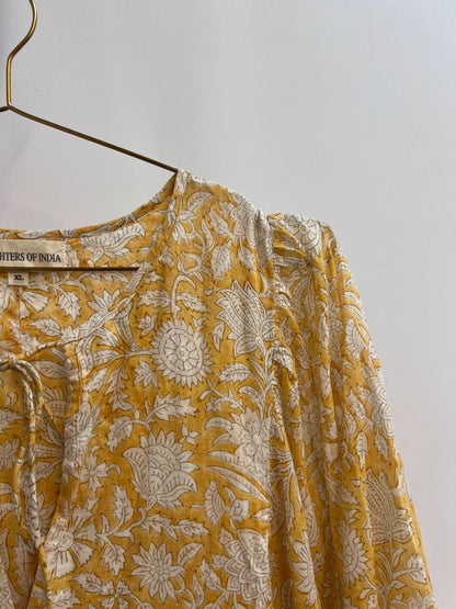 yellow multi Daughters of India summer dress, XL