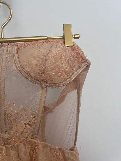 blush pink Miss Rosier corset dress, XL