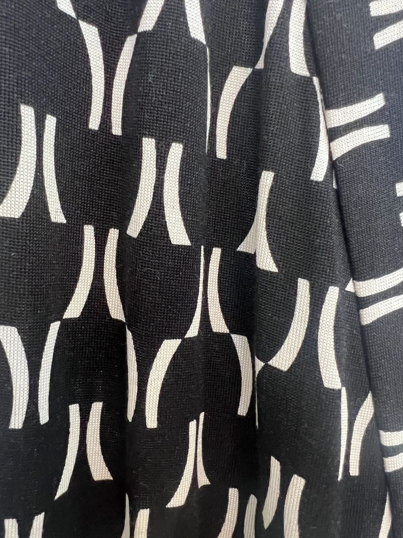 black multi Diane von Furstenberg wrap dress, 0