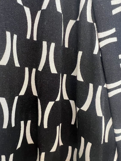 black multi Diane von Furstenberg wrap dress, 0