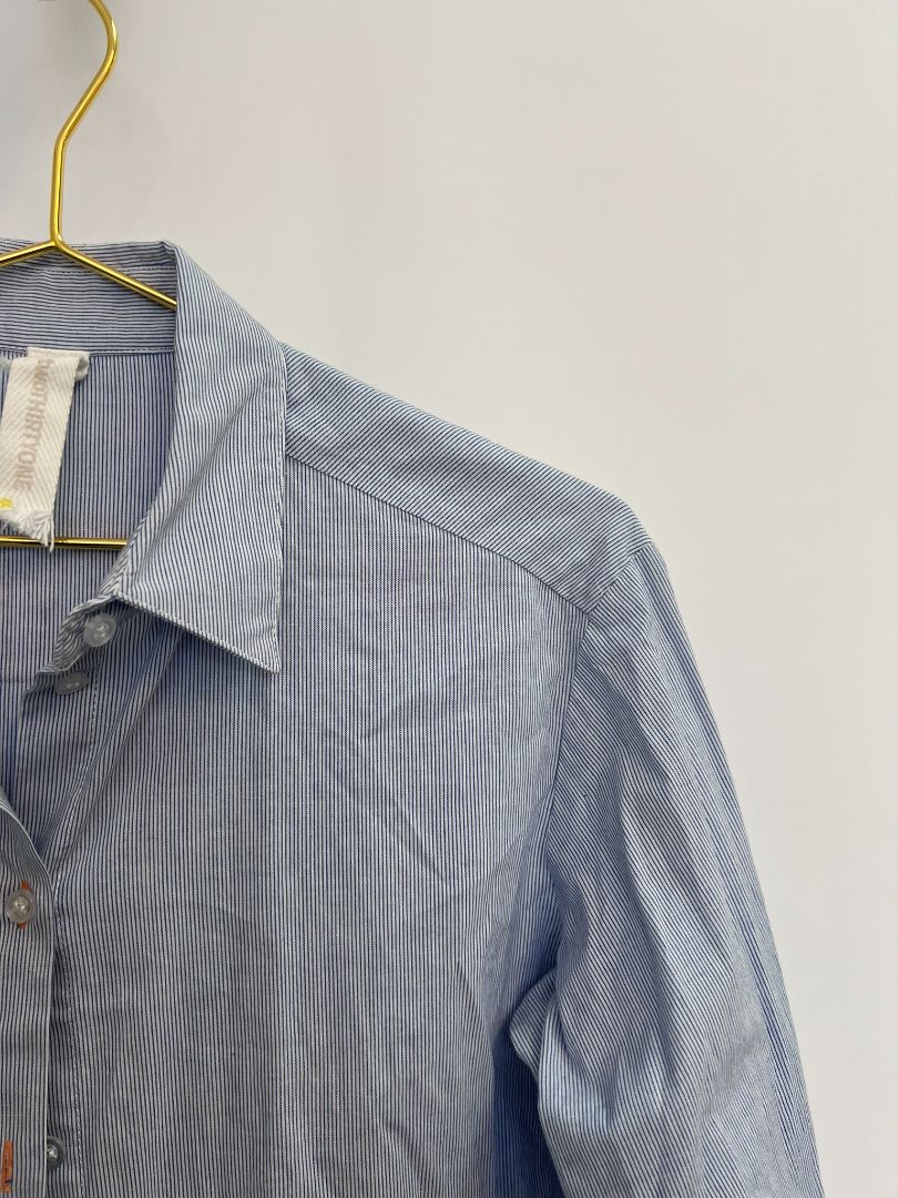 blue multi twothirtyone button up, one size