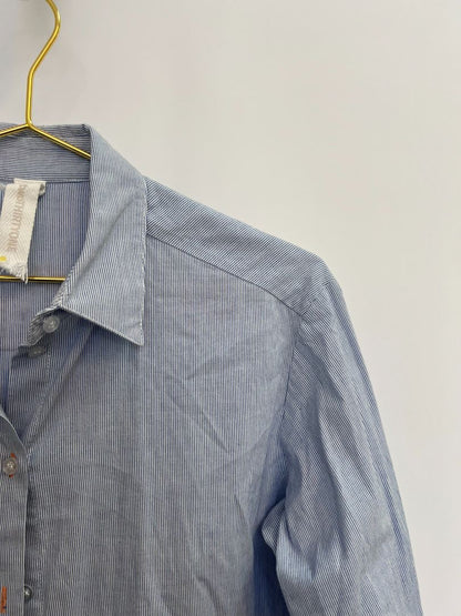 blue multi twothirtyone button up, one size
