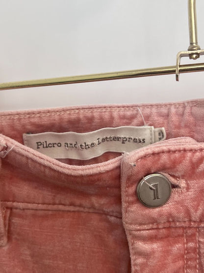 pink Pilcro and the Letterpress suede pants, NA