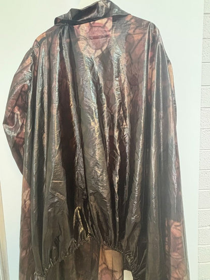 iridescent multi Rundholz Iridescent Oversized Coat – Oil-Slick Organza Finish, one size