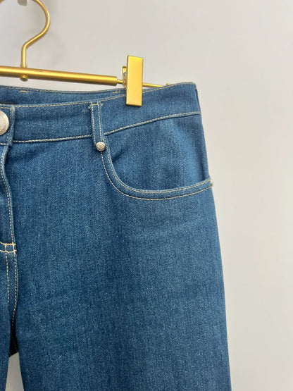 light blue Balmain skinny jeans zipper, 27-28