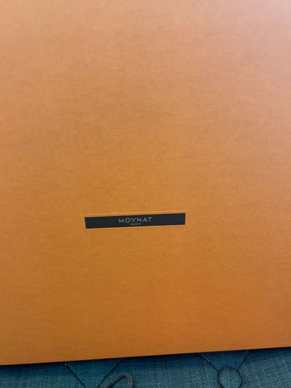 flame orange taurillon leather Moynat Voyage PM bag with straps, PM
