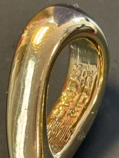 gold tone Nolan Miller vintage pave crystal rhinestone, 2.5 cm