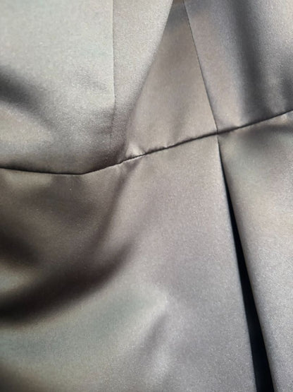 brown Vera Wang vintage mushroom brown satin tea length, 6