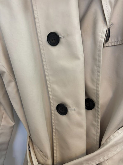 light tan Coach belted khaki trench, S/M