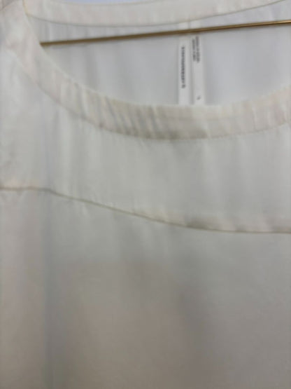beige Anthropologie satin/silk  blouse, M